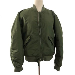 EVERLANE The Bomber Jacket army green